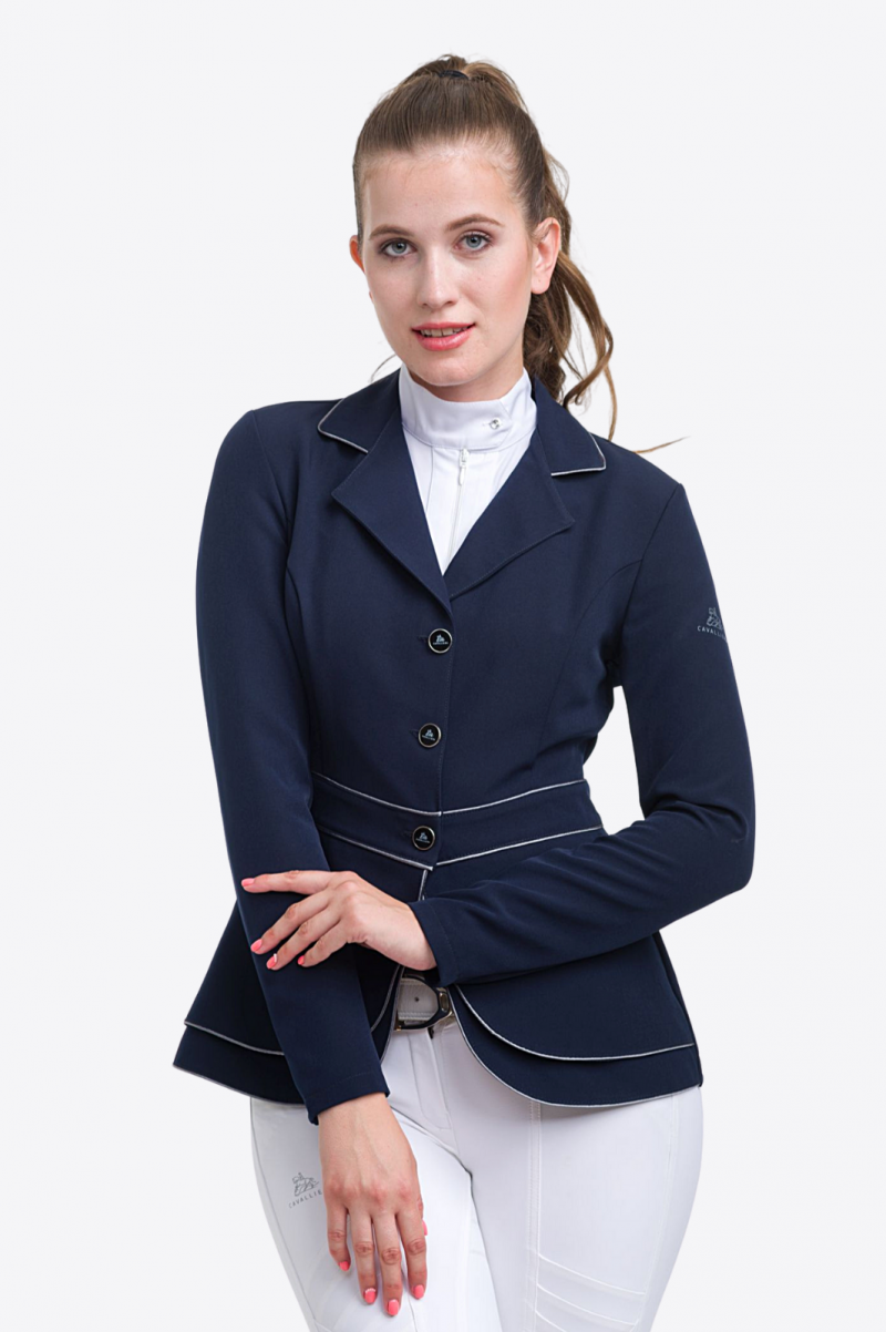 Veste équestre Dressage Galaxy Leathers – Coupe Ajustée, Noir Ou Bleu Marine