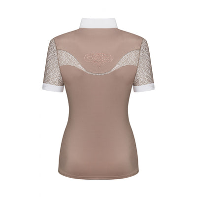 FAIR PLAY CECILE ROSEGOLD SHORT SLEEVE COMPETITION SHOW SHIRT - BEIGE