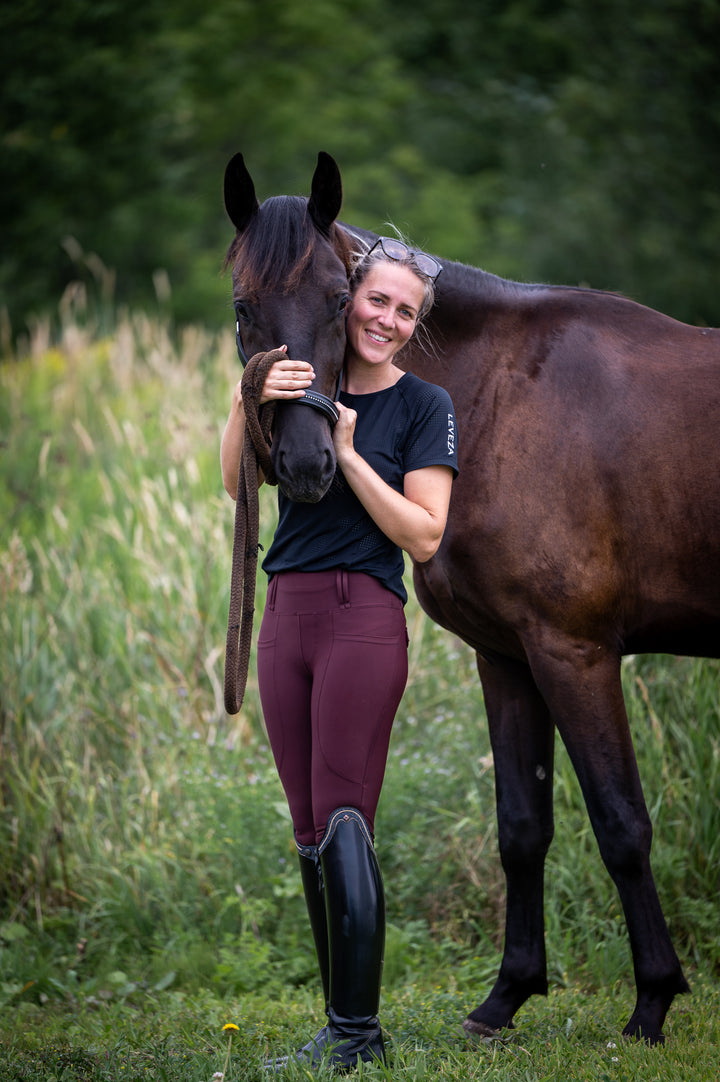 Serenata Burgundy Riding leggings