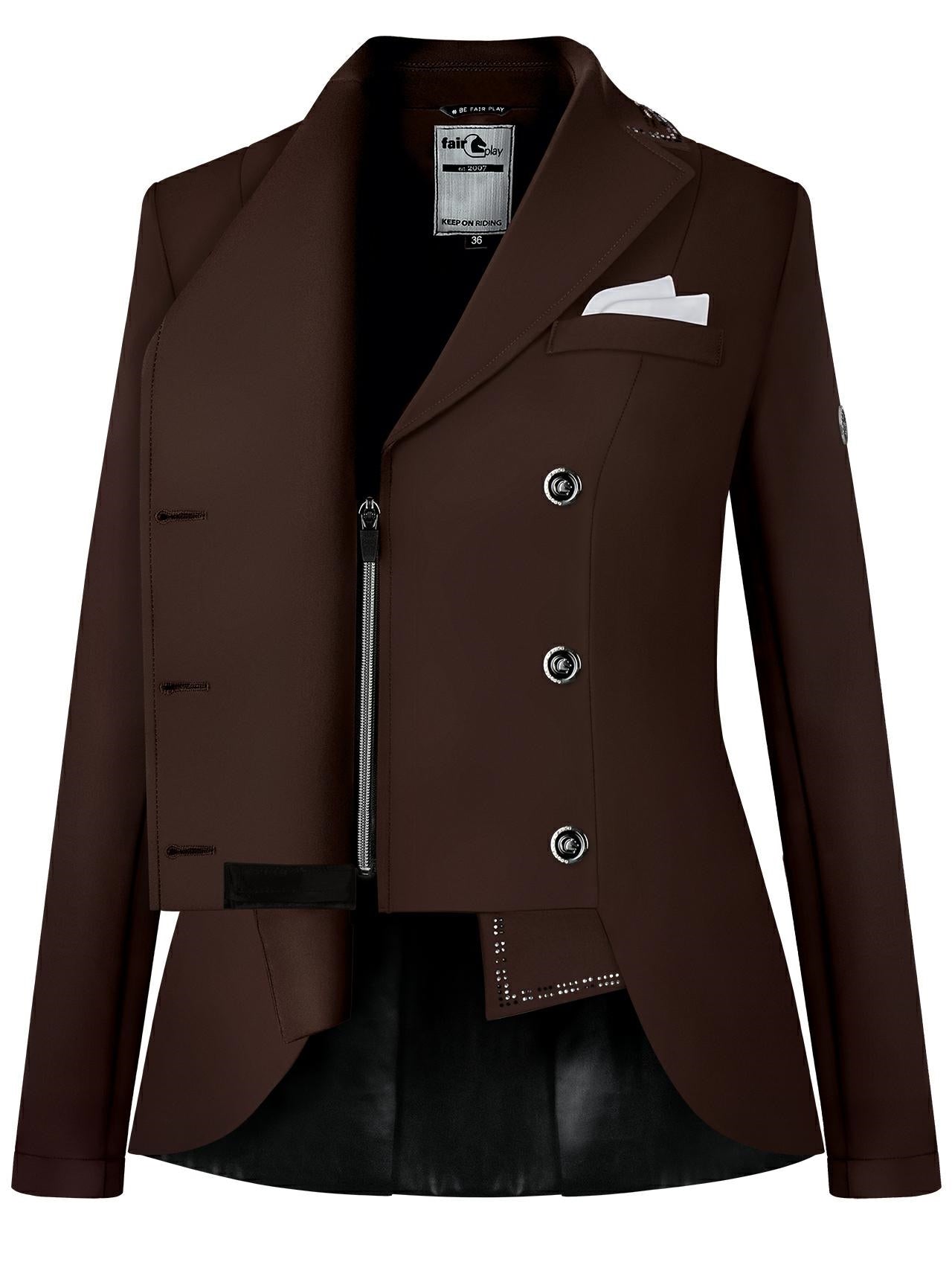 Reiko short tail brown silver