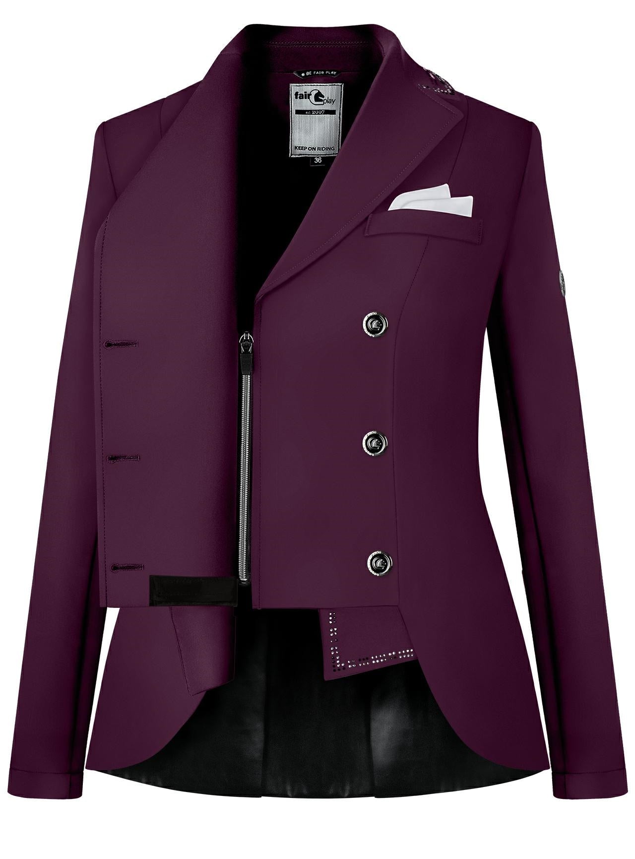 Reiko short tail Royal Berry silver