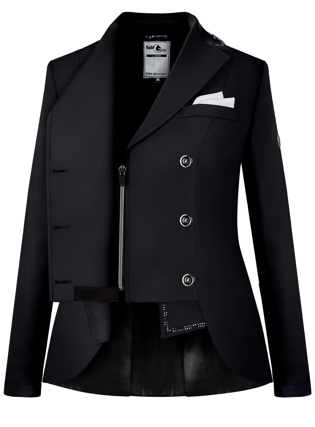 Reiko Black argent queue courte