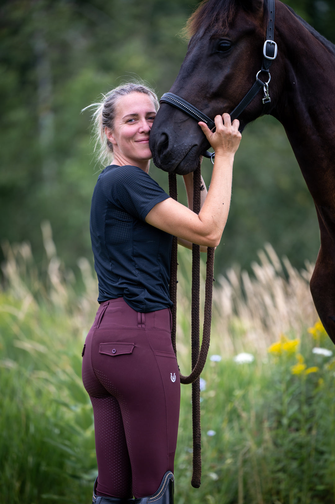 Serenata Burgundy Riding leggings
