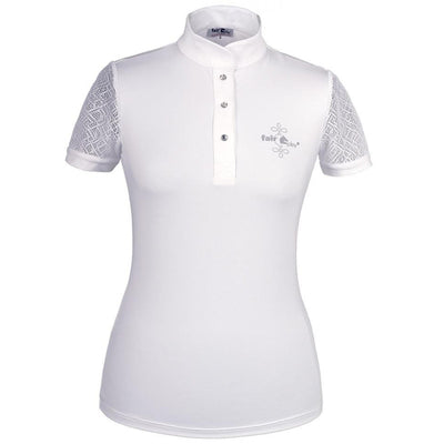 FAIR PLAY CECILE COMPETITION SHORT SLEEVE SHOW SHIRT - White