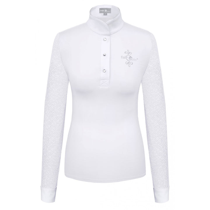 FAIR PLAY CECILE COMPETITION LONG SLEEVE SHOW SHIRT - White - Final Sale