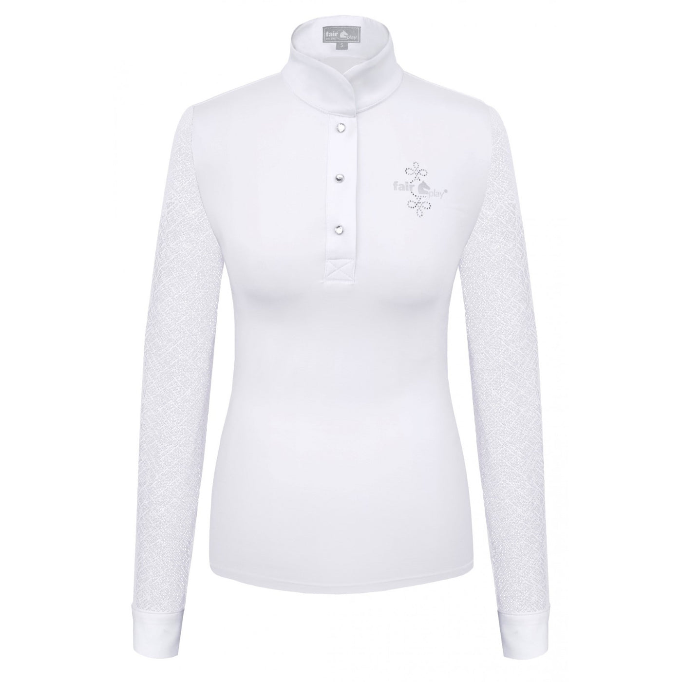 FAIR PLAY CECILE COMPETITION LONG SLEEVE SHOW SHIRT - White