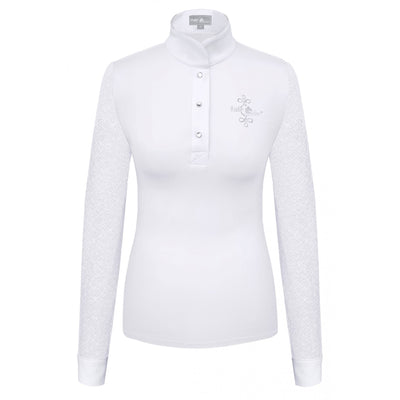 FAIR PLAY CECILE COMPETITION LONG SLEEVE SHOW SHIRT - White