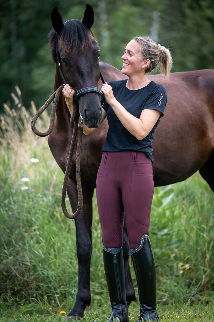 Serenata Burgundy Riding leggings
