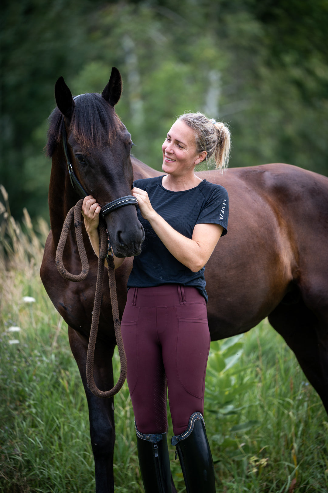 Serenata Burgundy Riding leggings