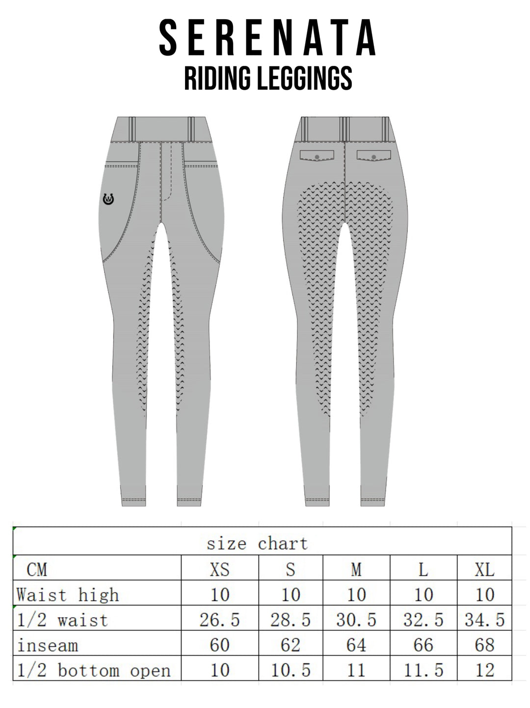 Serenata Black Riding leggings - Leveza