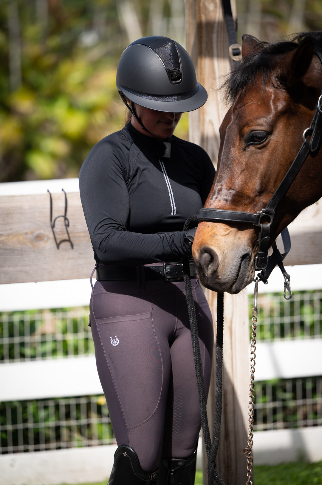 Serenata Mocha plum brown Riding Leggings