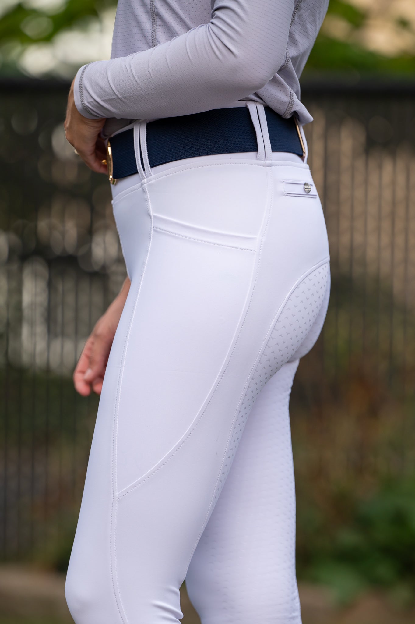 White riding leggings