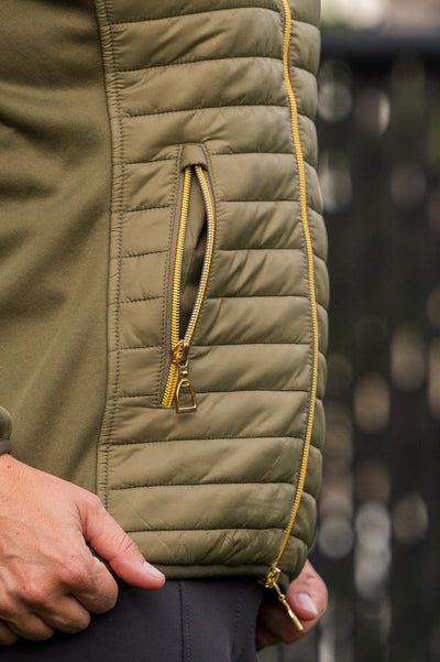 London Hybrid Jacket Olive Gold - Final Sale