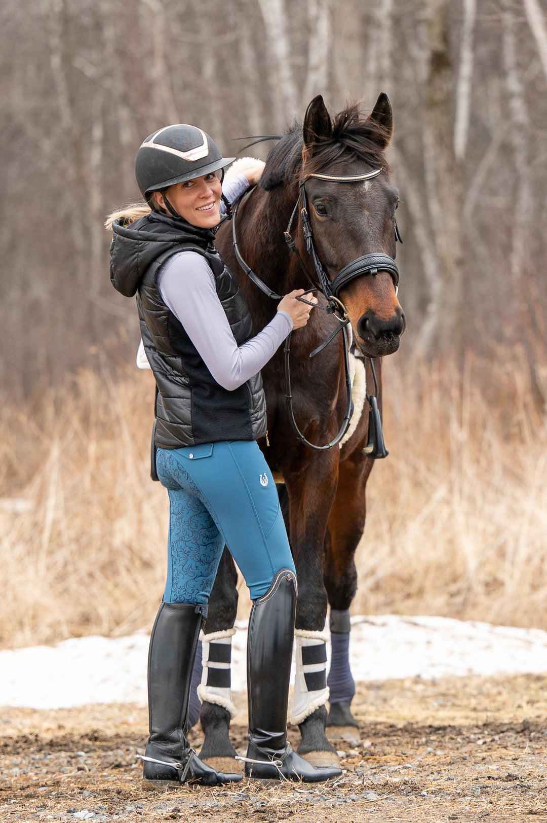 Dahousie Full Seat Summer Breeches - Petrol - Leveza