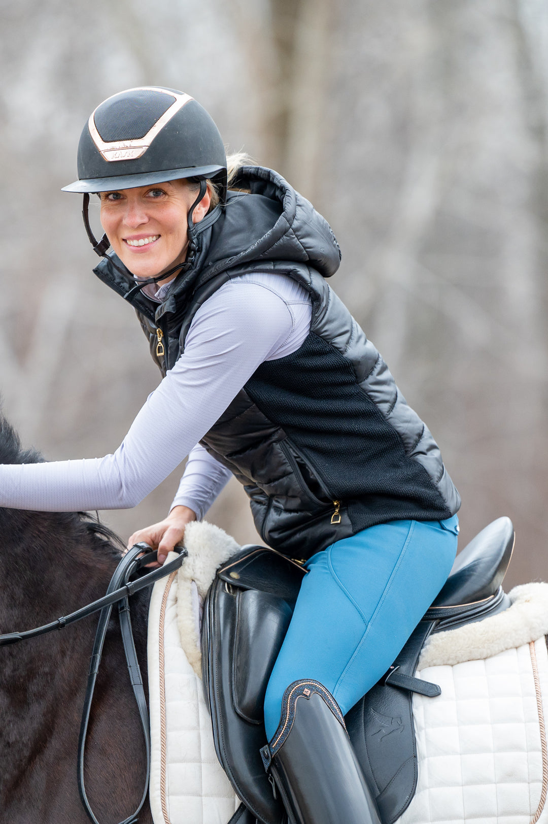 Dahousie Full Seat Summer Breeches - Petrol - Leveza