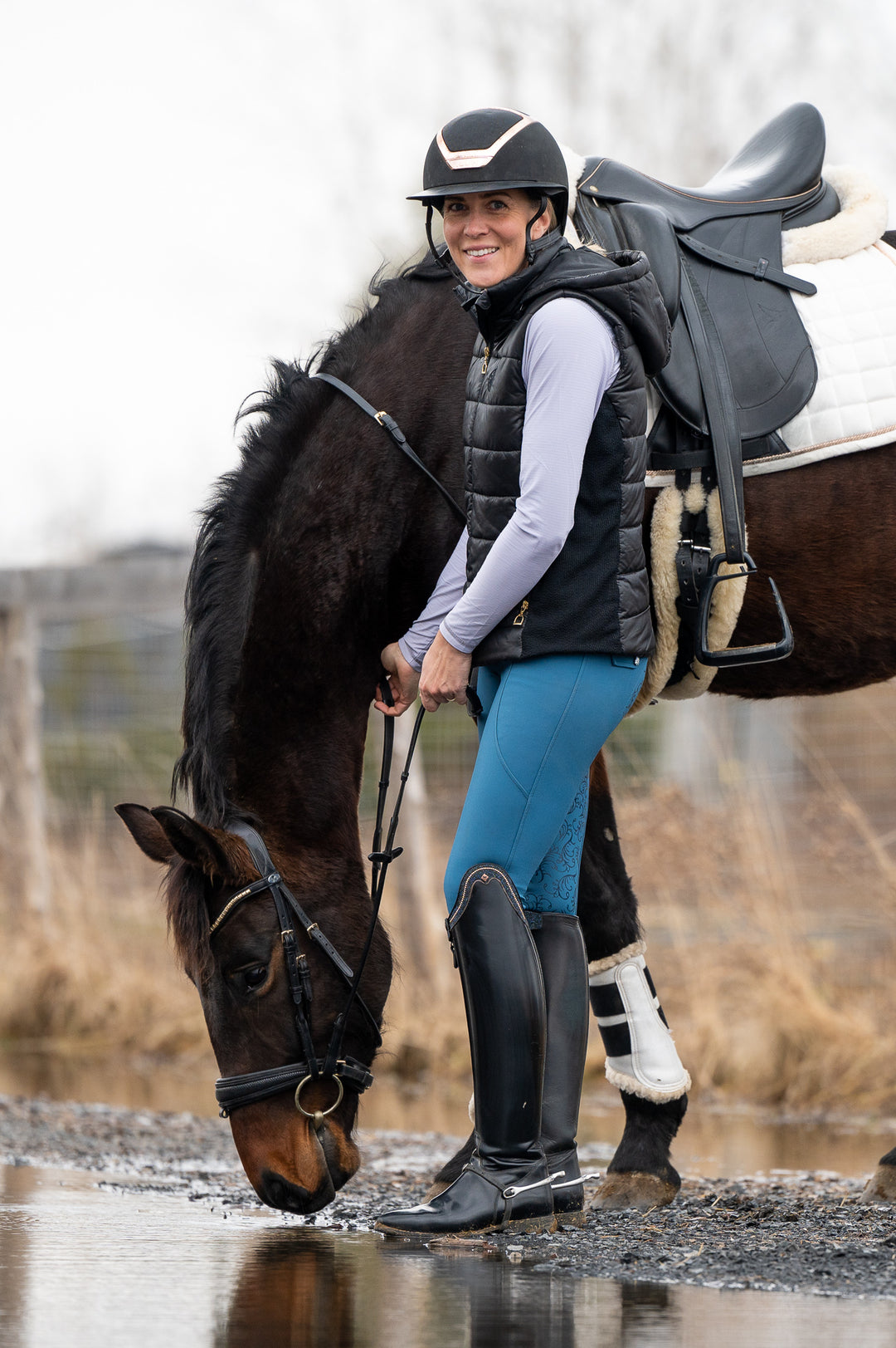 Dahousie Full Seat Summer Breeches - Petrol - Leveza