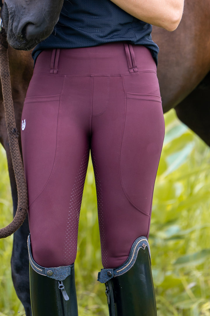 Serenata Burgundy Riding leggings