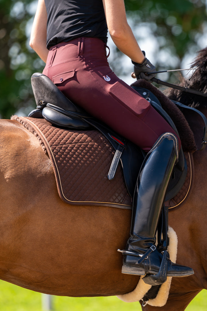 Serenata Burgundy Riding leggings