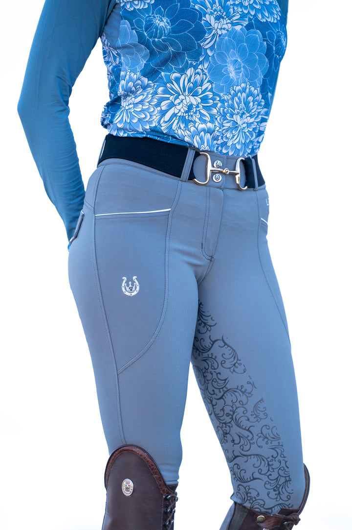 Dalhousie Full Seat Summer Breeches - Grey - Leveza