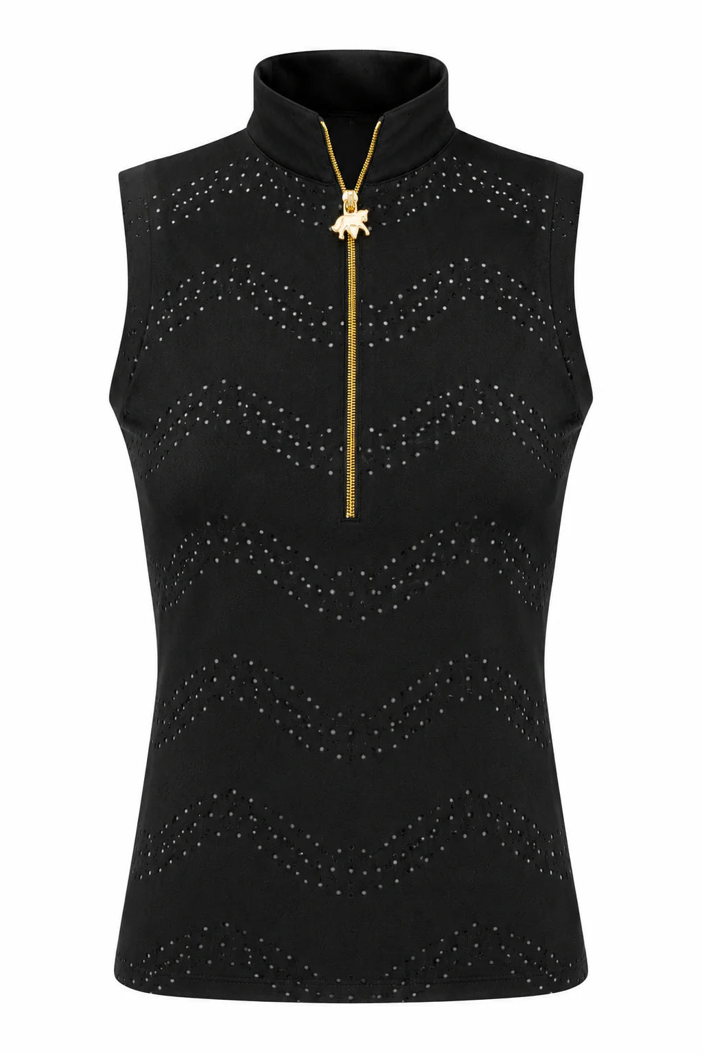 The Eyelet cool fit Black sleeveless