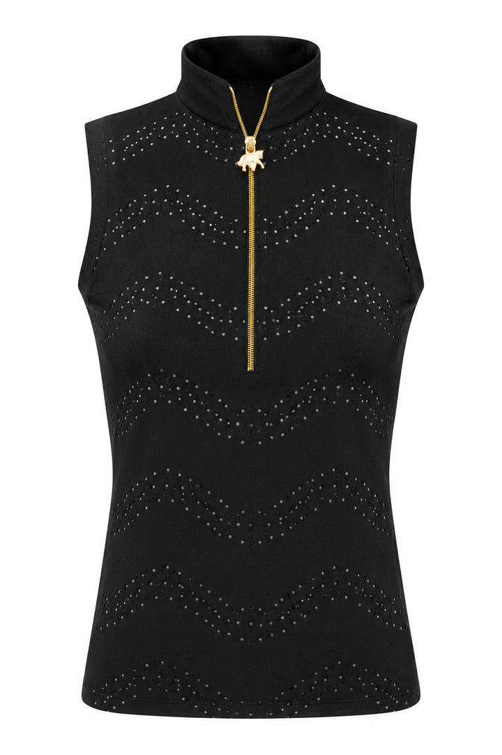 The Eyelet cool fit Black sleeveless