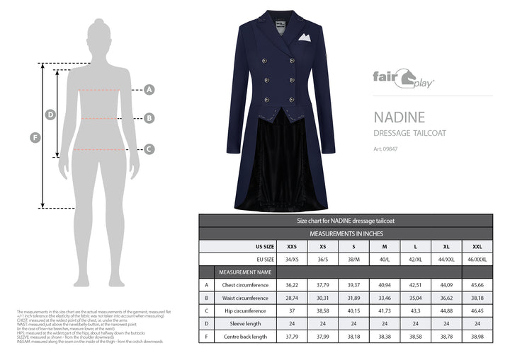 queue-de-pie Nadine, bleu marine/argent 