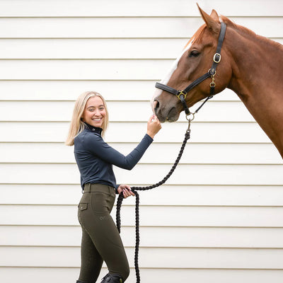 Navy Elle long sleeve training shirt