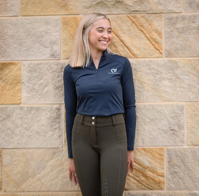 Navy Elle long sleeve training shirt