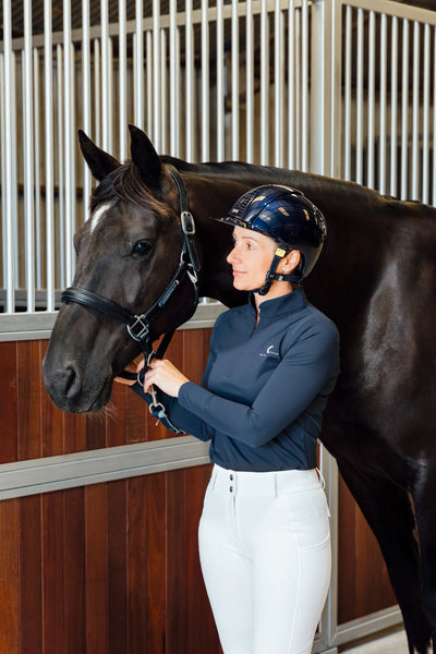 Navy Elle long sleeve training shirt