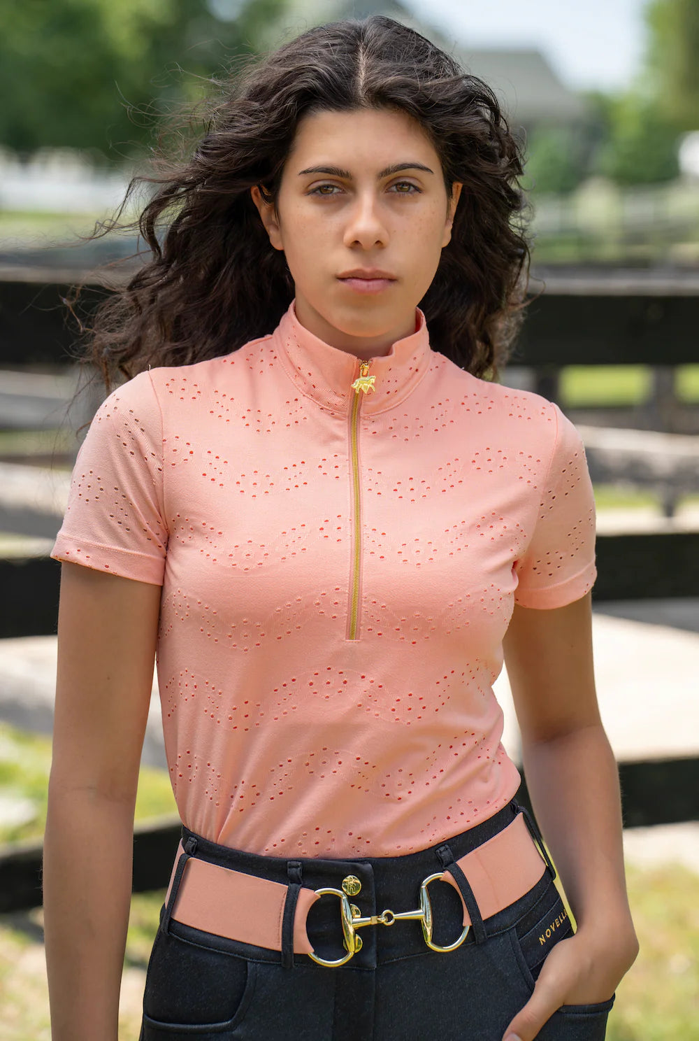 The eyelet Cool Fit Melon short sleeves