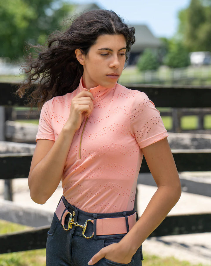 The eyelet Cool Fit Melon short sleeves