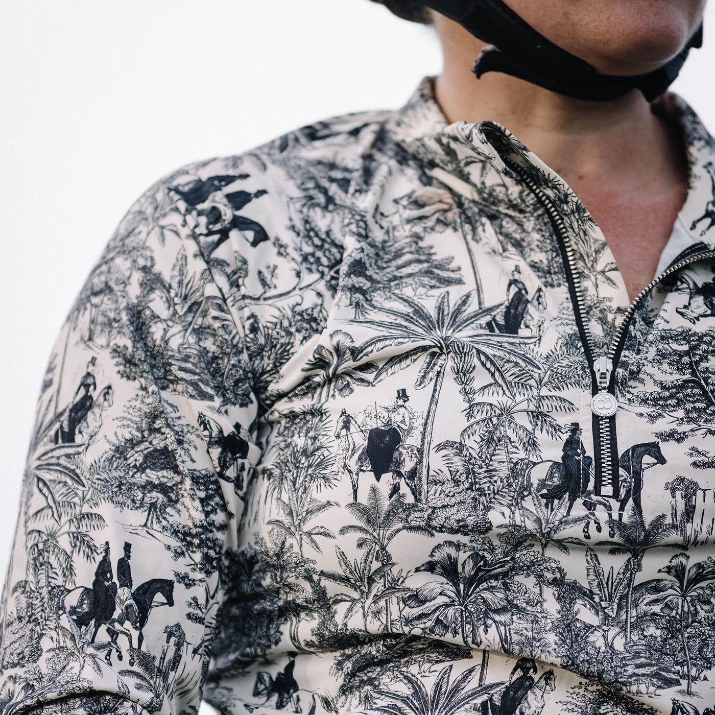 TROPICAL TOILE 1/4 ZIP RIDING TOP ~ LIMITED EDITION