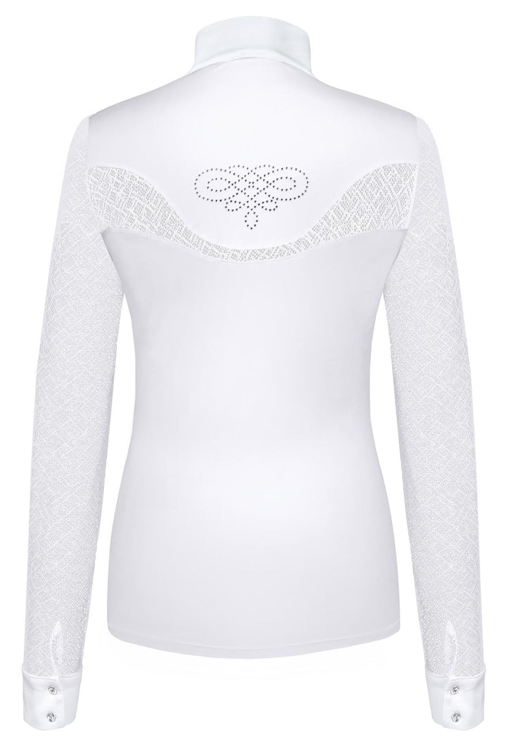 FAIR PLAY CECILE COMPETITION LONG SLEEVE SHOW SHIRT - White - Final Sale