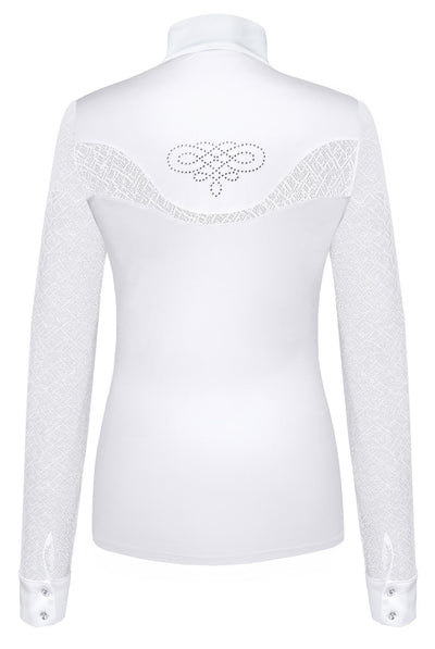 FAIR PLAY CECILE COMPETITION LONG SLEEVE SHOW SHIRT - White
