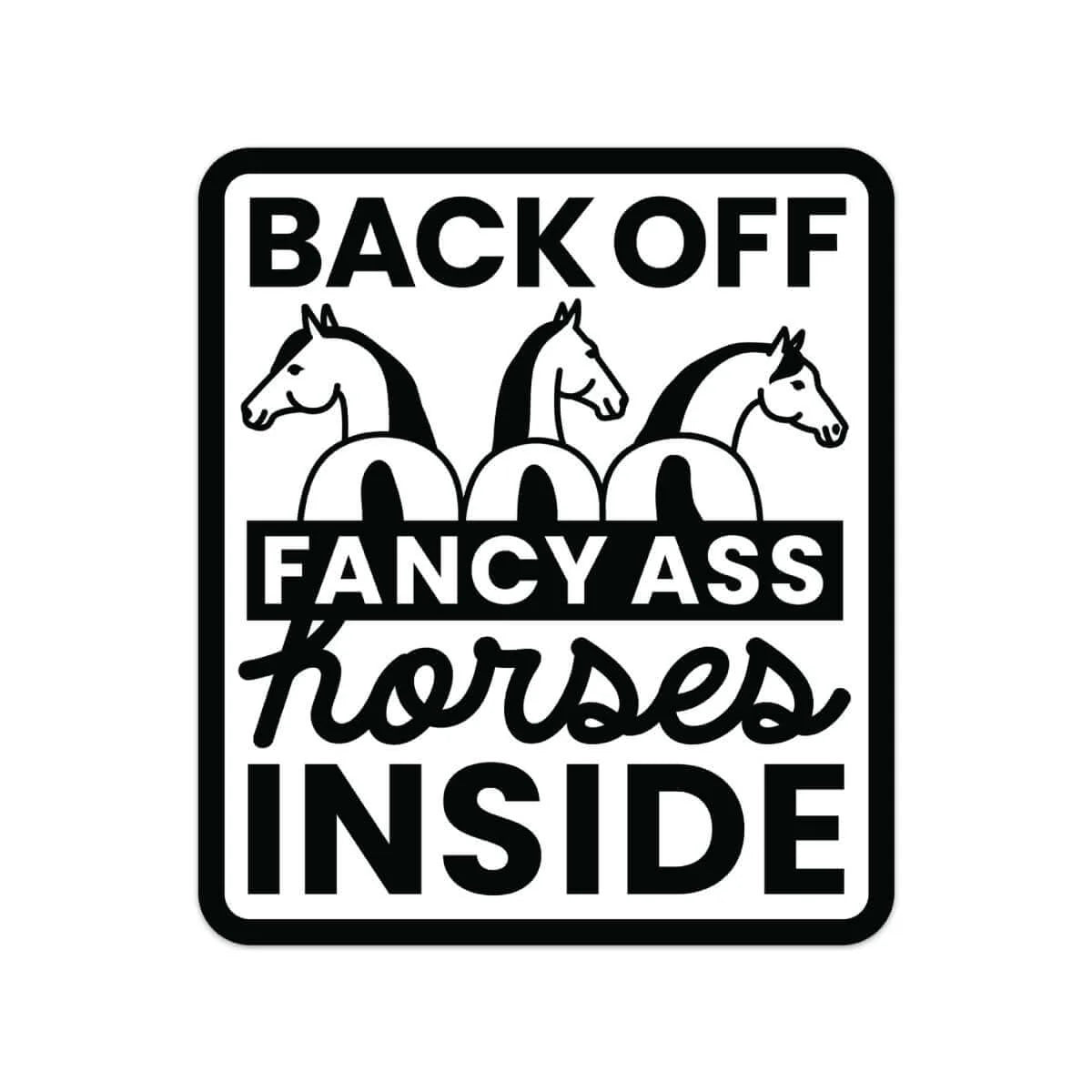 FANCY A$$ HORSES - HORSE TRAILER DECAL - PRE ORDER