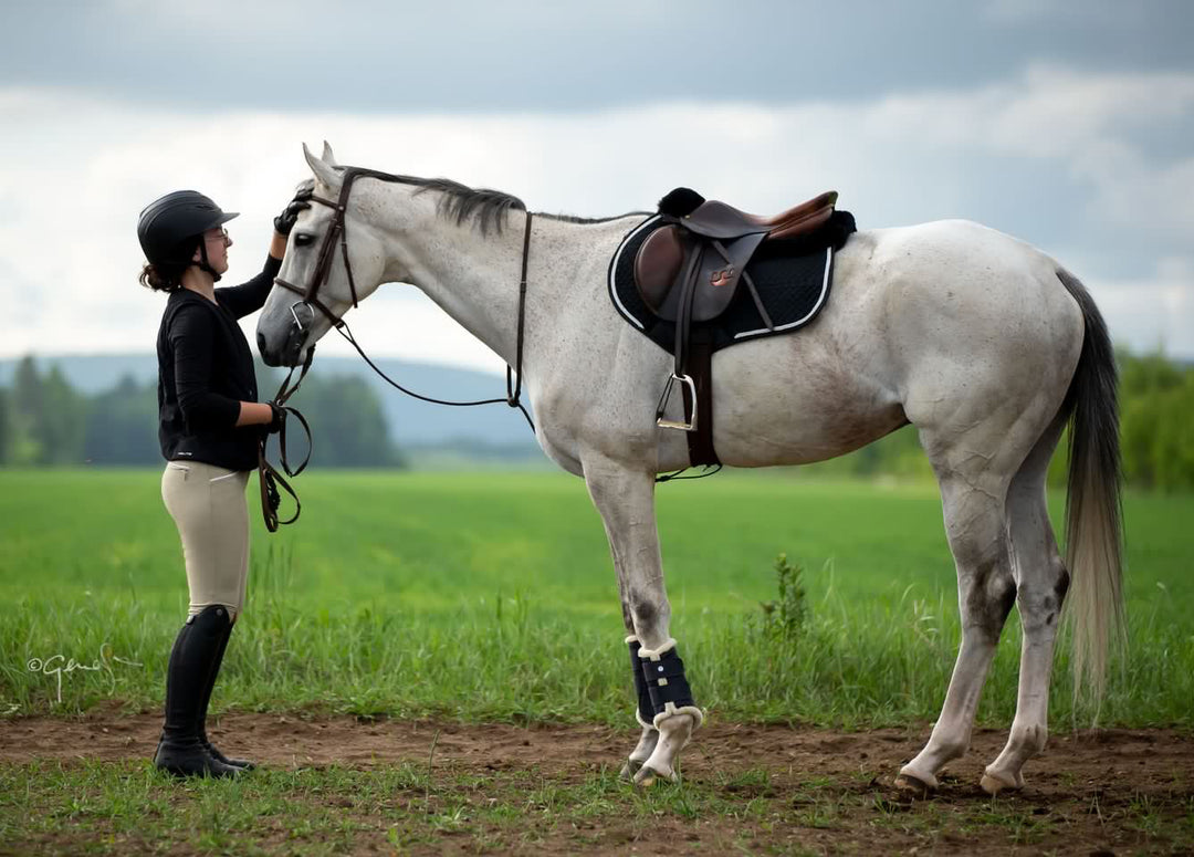 Mimiki Jumper sheepskin saddle pad -  Black - Final Sale - Leveza