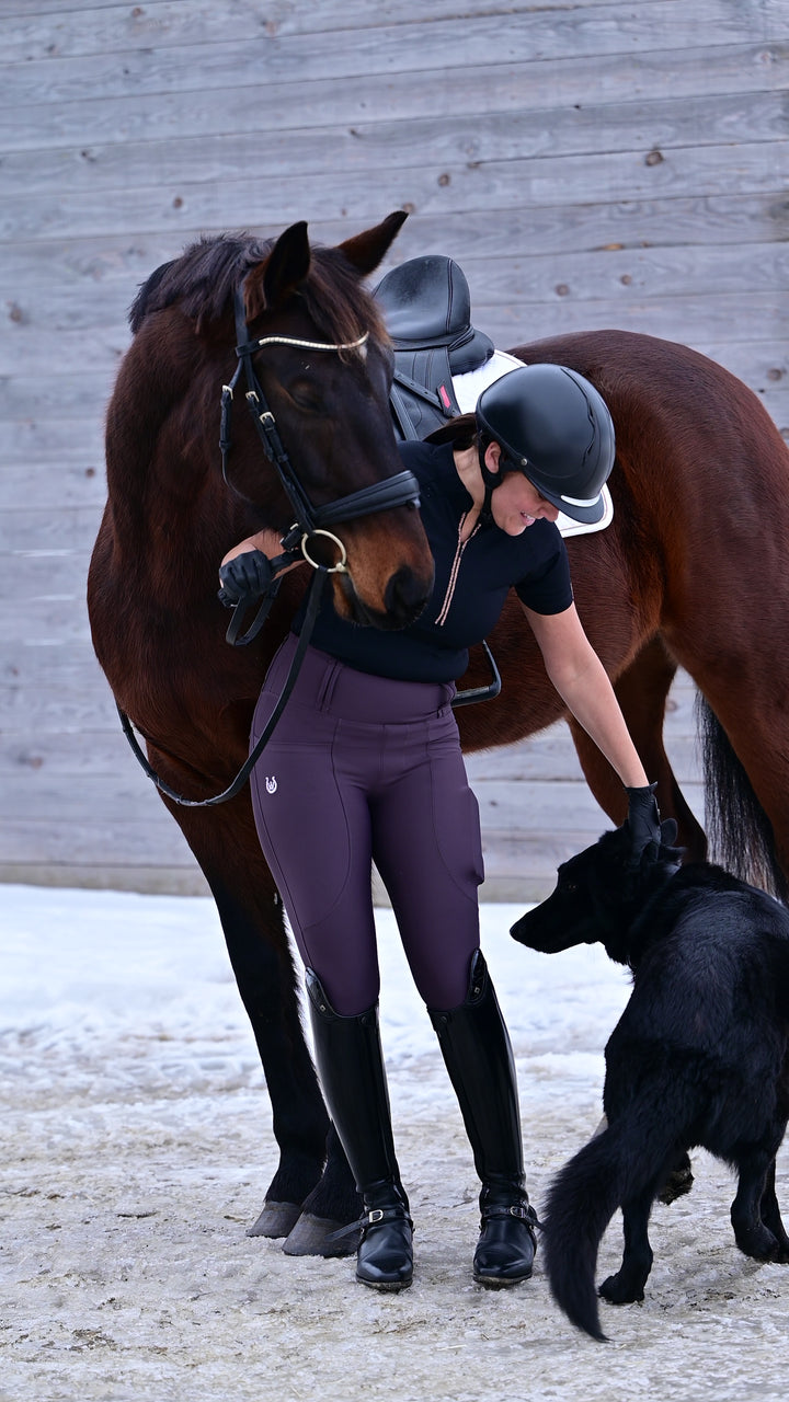 Serenata Mocha plum brown Riding Leggings
