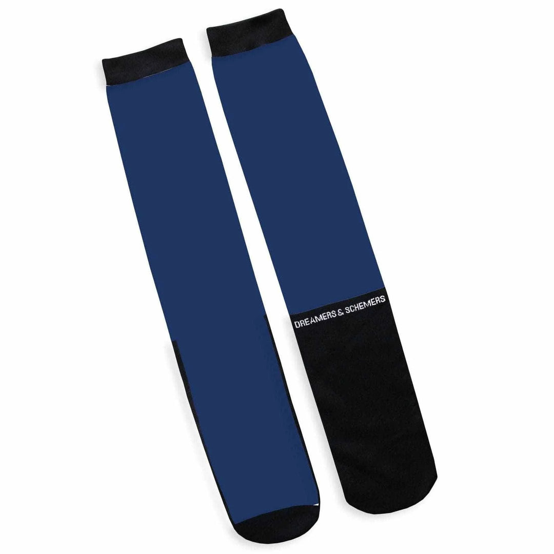 Simple paire de chaussettes unies - Bleu marine foncé