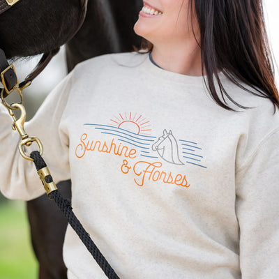 SWEAT-SHIRT SUNSHINE &amp; HORSES - Précommande 