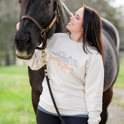 SWEAT-SHIRT SUNSHINE &amp; HORSES - Précommande 