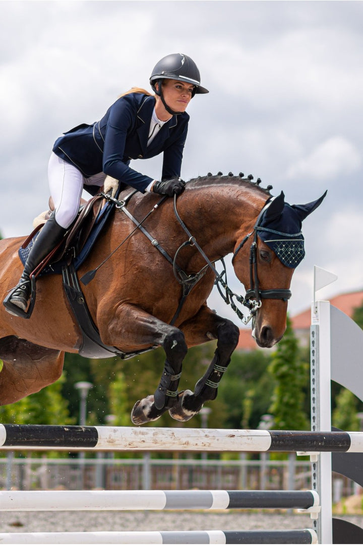 Veste de Concours d'Equitation VENICE NOIR - TECHNOLOGIE DOUBLE FACE AVANT Softshell, Tenue Technique de Concours Equestre