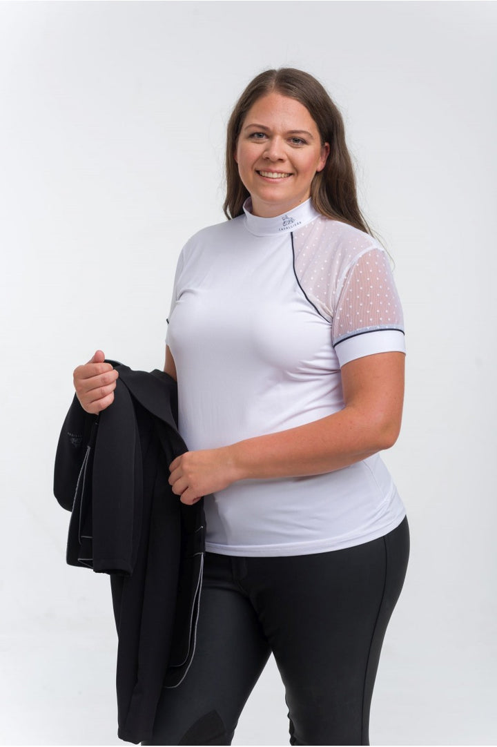 Riding Show Shirt DAME - Short Sleeve, Technical Equestrian Apparel - Final Sale - Leveza