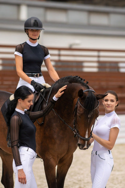 Chemise de concours technique à manches courtes Cavalliera Contessa - Noir