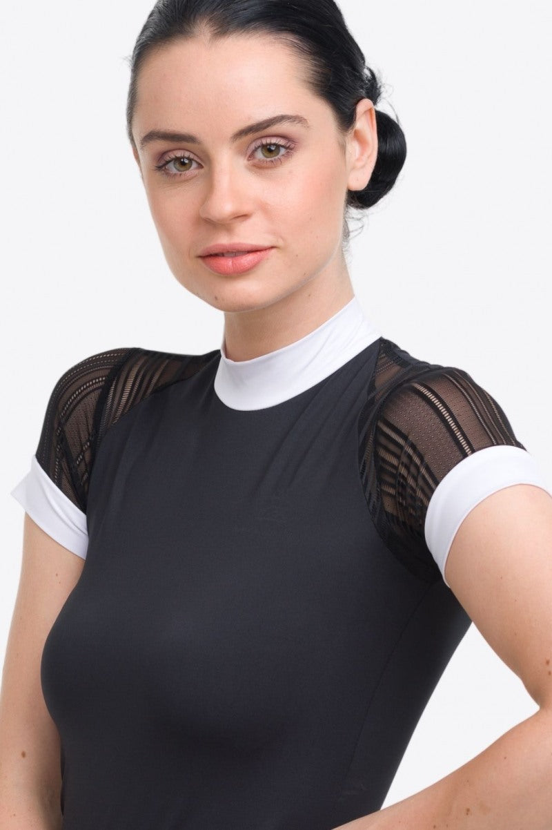 Cavalliera Contessa Technical Short Sleeve Show Shirt - Black - Final Sale - Leveza