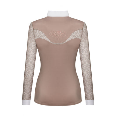 FAIR PLAY CECILE ROSEGOLD LONG SLEEVE COMPETITION SHOW SHIRT - BEIGE