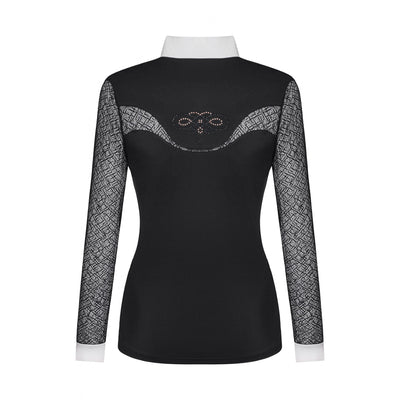 FAIR PLAY CECILE ROSEGOLD LONG SLEEVE COMPETITION SHOW SHIRT - BLACK