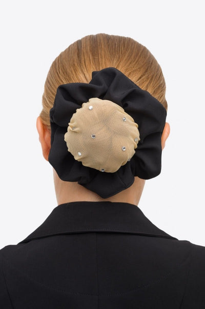 Cavalliera Hair Net Bun Cover with Scrunchies Bun