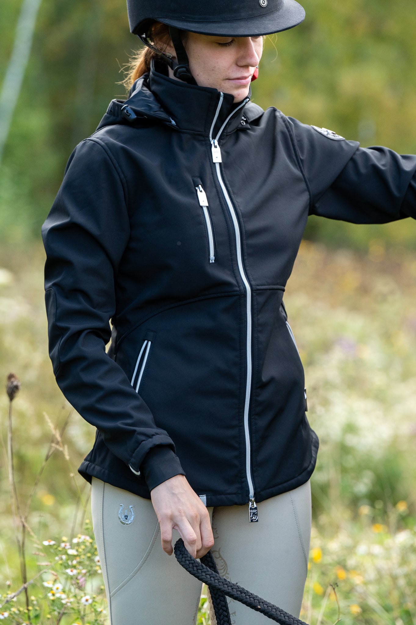 Bromont All Weather Softshell Jacket - Black With Silver Zipper