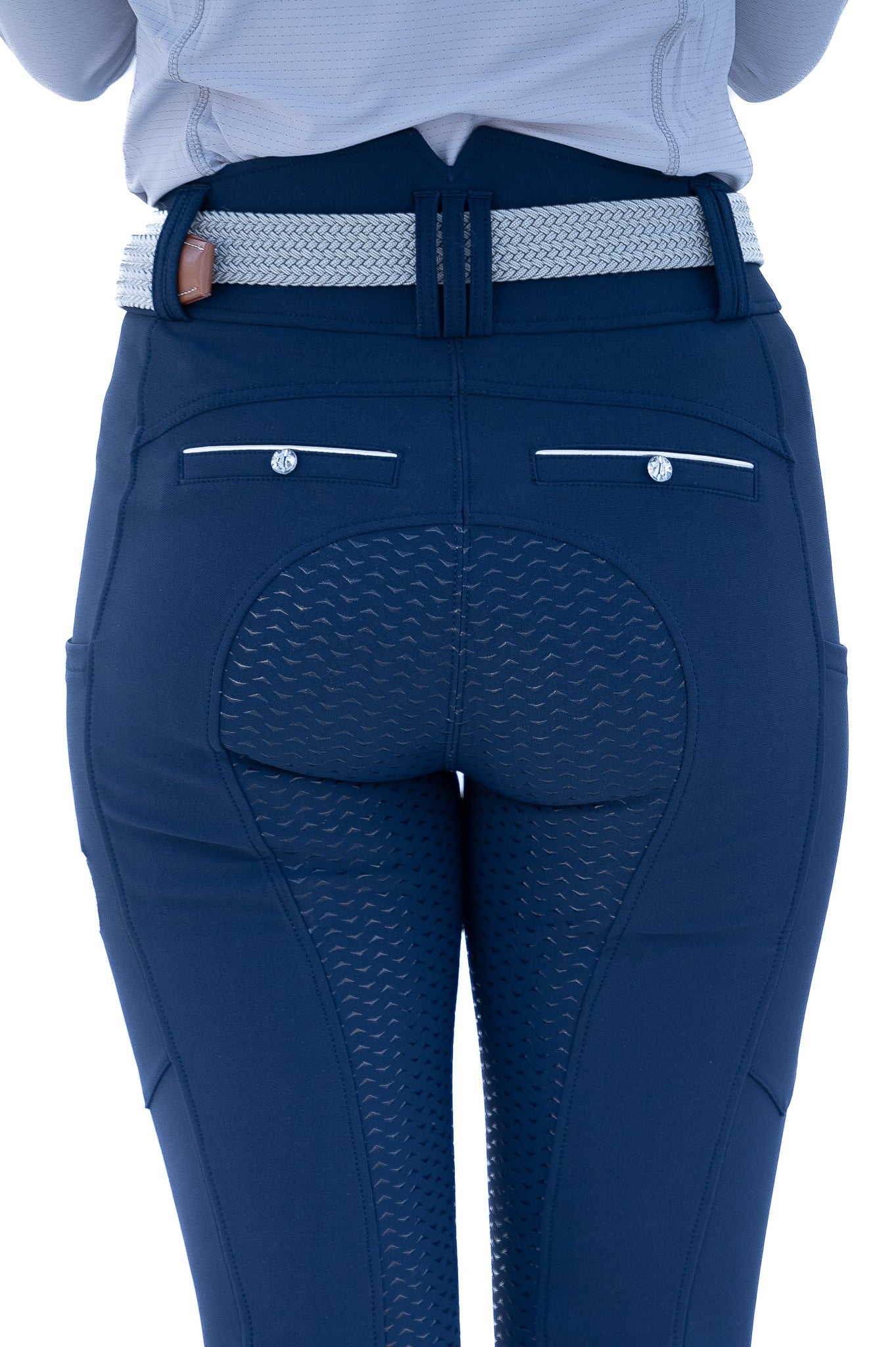 Pantalon d'été taille haute bleu marine Nefertiti 