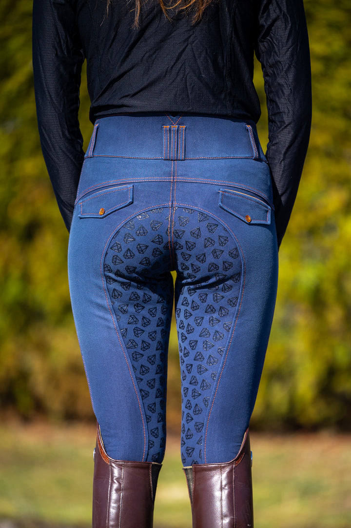 Dalhousie Full Seat Summer Breeches - Denim Diamond